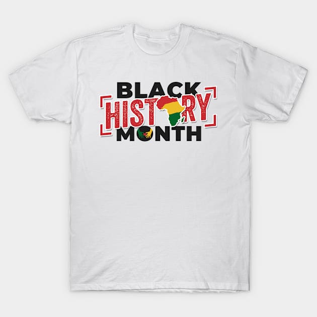 Black History Month Afro American T-Shirt by Dealphy